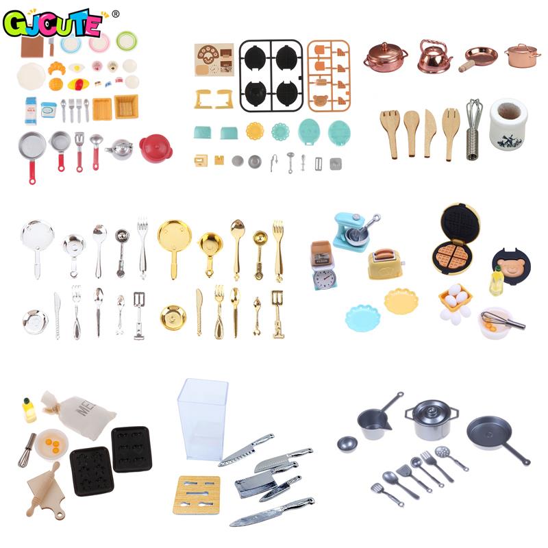 Kitchen Gadgets And Toys - ドールハウス装飾用ミニチュアポットキット、エッグビータージャー、ティーポット、鍋、キッチンガジェット、モデル玩具、ドールハウスアクセサリー、1:12、1セット