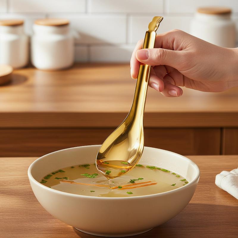 Kitchen Gadgets For Chefs - 新しいステンレス製キッチンスプーン、キャビア、卵子ソース用スプーン、耐久性のあるキッチン調理器具、グルメな家庭料理人向け