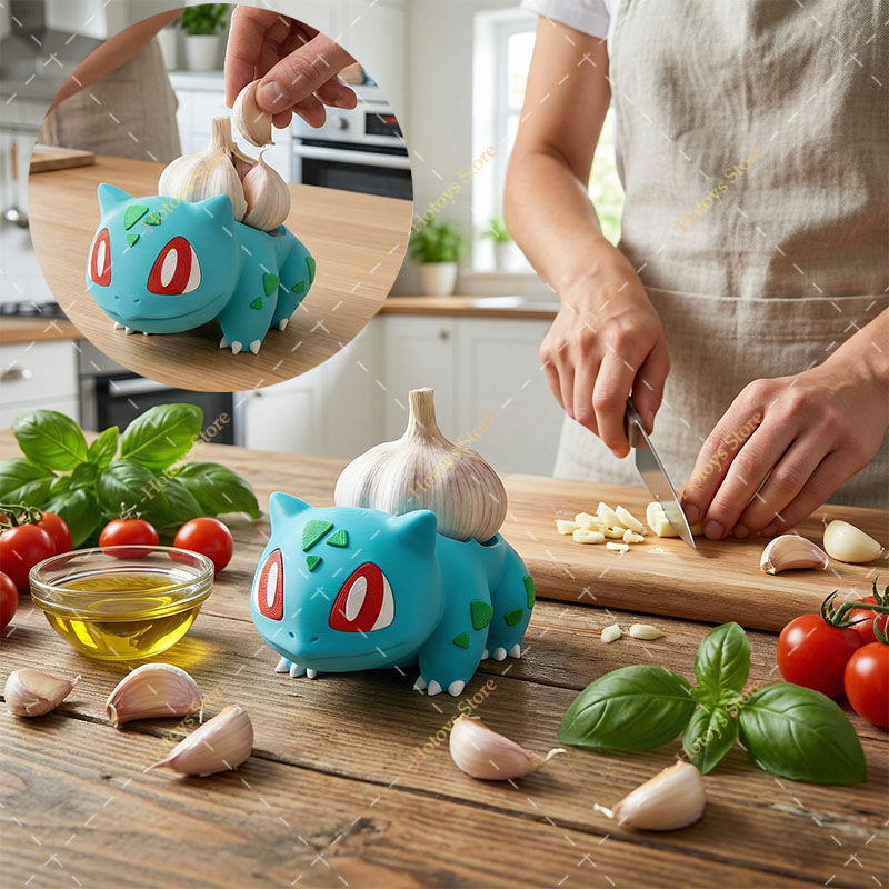 Kitchen Gadgets In Japan - ポケモンフシギダネモデルおもちゃ 3D プリントクリエイティブかわいいフシギダネキッチンニンニク収納ボックスガジェットオーガナイザー面白い家の装飾ギフト