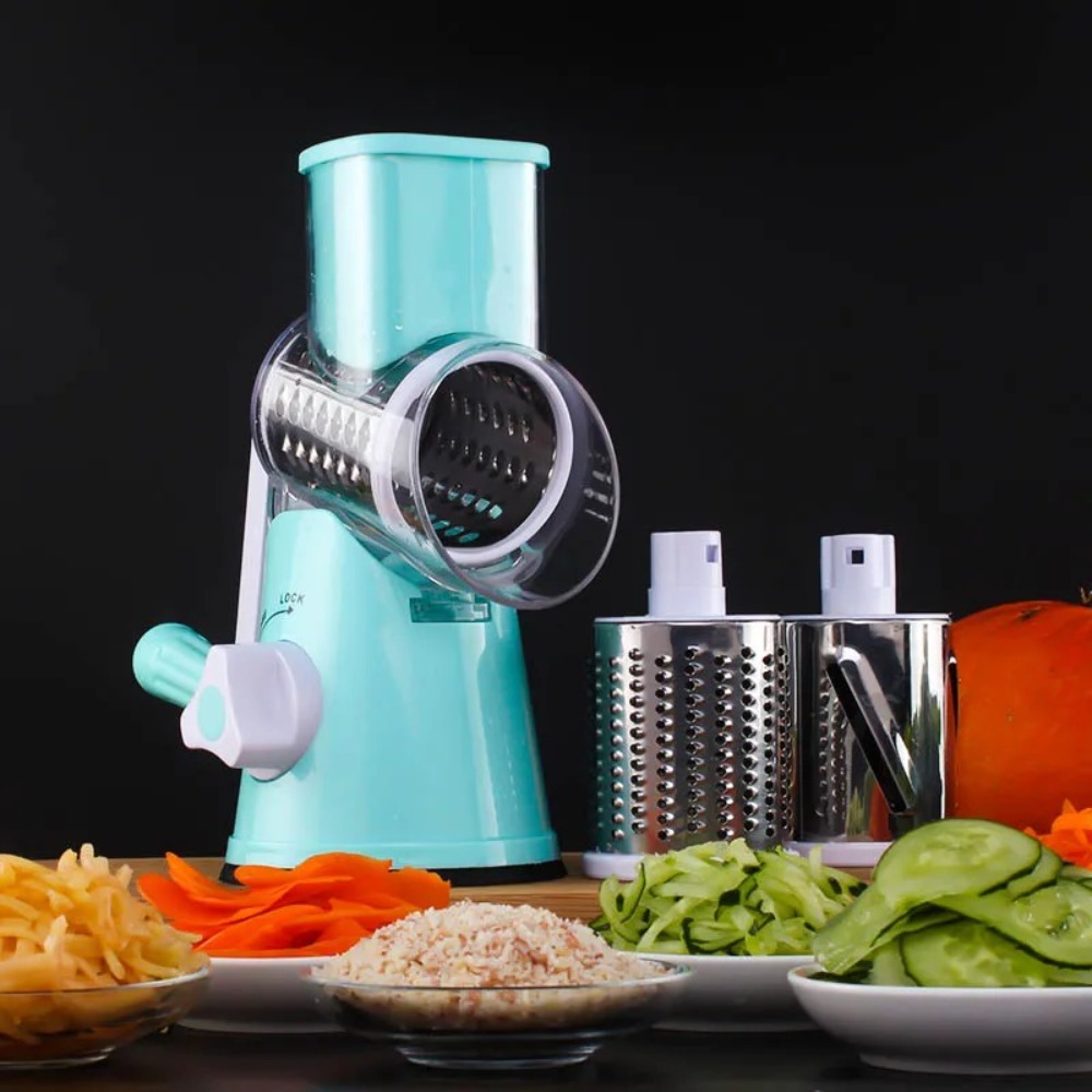 Cheese Grater Box - ロータリーフードスライサー、チーズおろし器、果物と野菜のシュレッダーカッター、3 in1