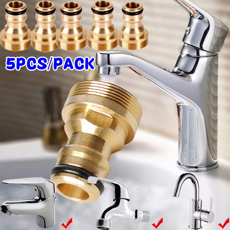 Kitchen Gadgets Mixer - ユニバーサル真ちゅう製タップキッチンアダプター,蛇口コネクター,ハンドホースアダプター,フィッティング,ガーデン灌漑ツール,1個,5個