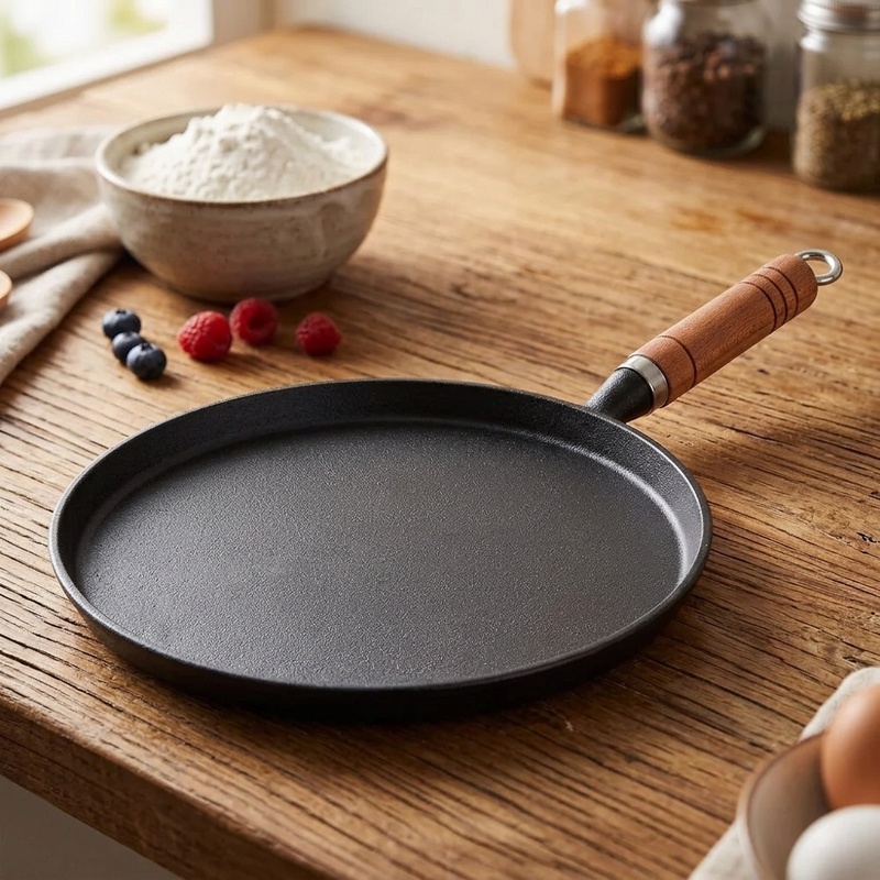 Cast Iron Skillet - 20/23/26cm 鋳鉄製フライパン 未コーティング ノンスティック エッグパンケーキパン クレープメーカー