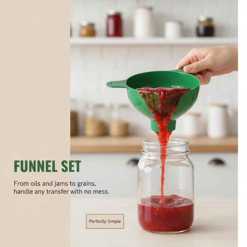 Kitchen Gadgets Popular - 2個セット 高級広口漏斗 プラスチック製 人気 サラダドレッシング 液体用