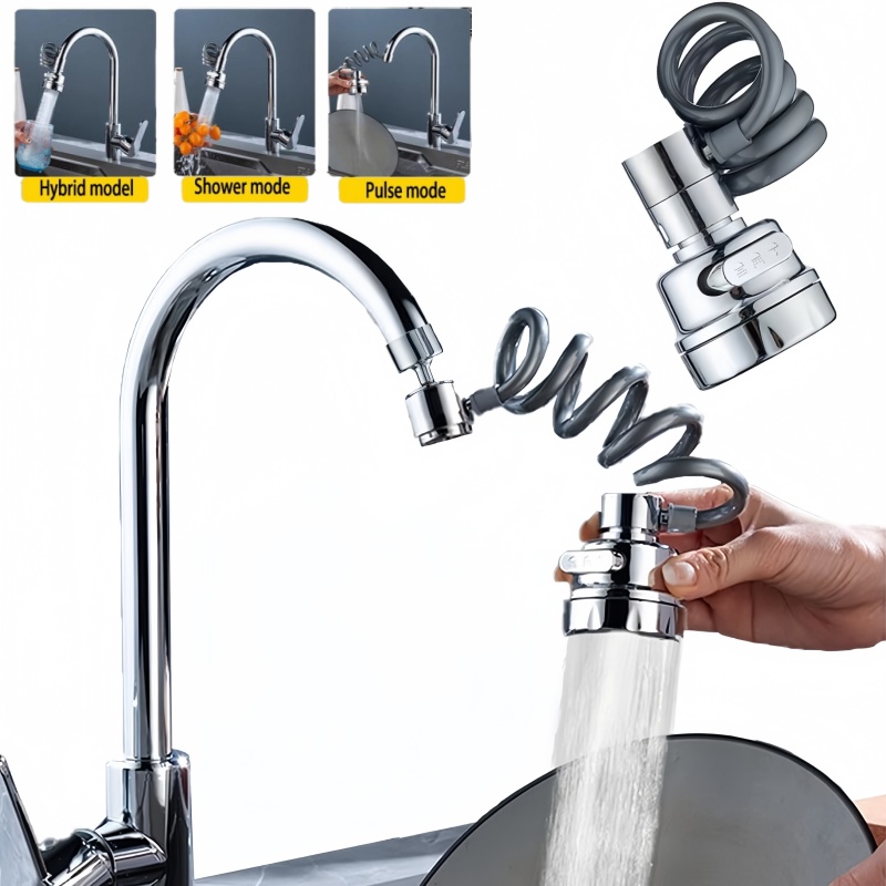 Kitchen Gadgets Everyone Needs - 新しい 3 モードシンクの蛇口延長チューブ 360 度回転フィルターシャワー節水タップユニバーサルキッチンガジェットアクセサリー