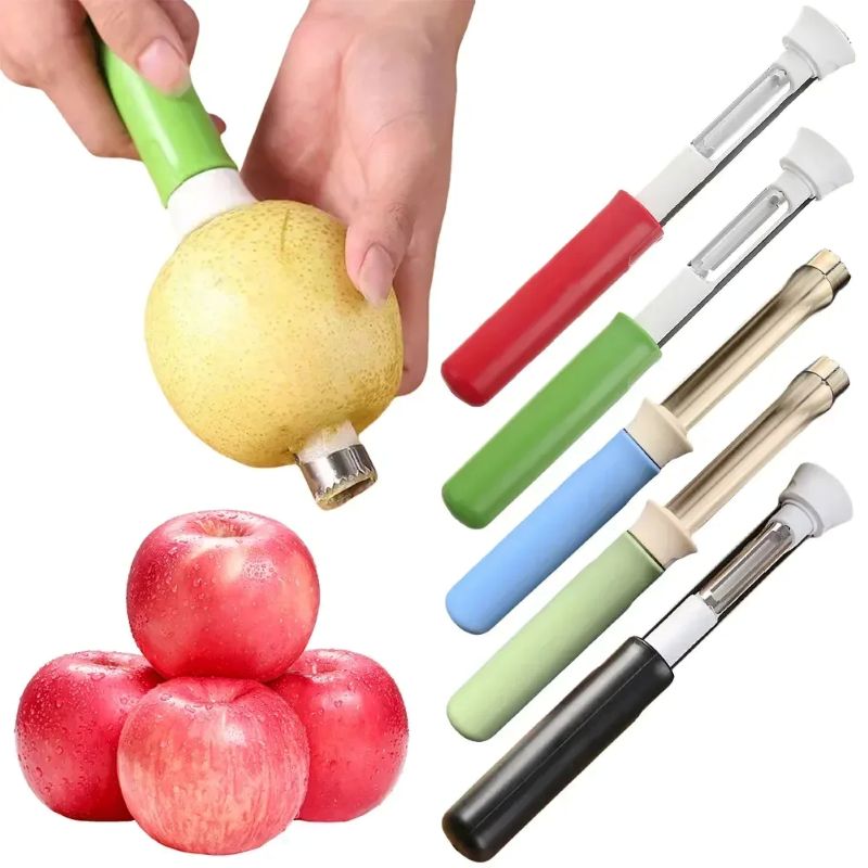Kitchen Gadgets New 2025 - 2025年新製品 2-in-1 伸縮式アップルピーラー＆芯抜き器 ステンレス製フルーツコアラー キッチンガジェット（リンゴの種取り用）