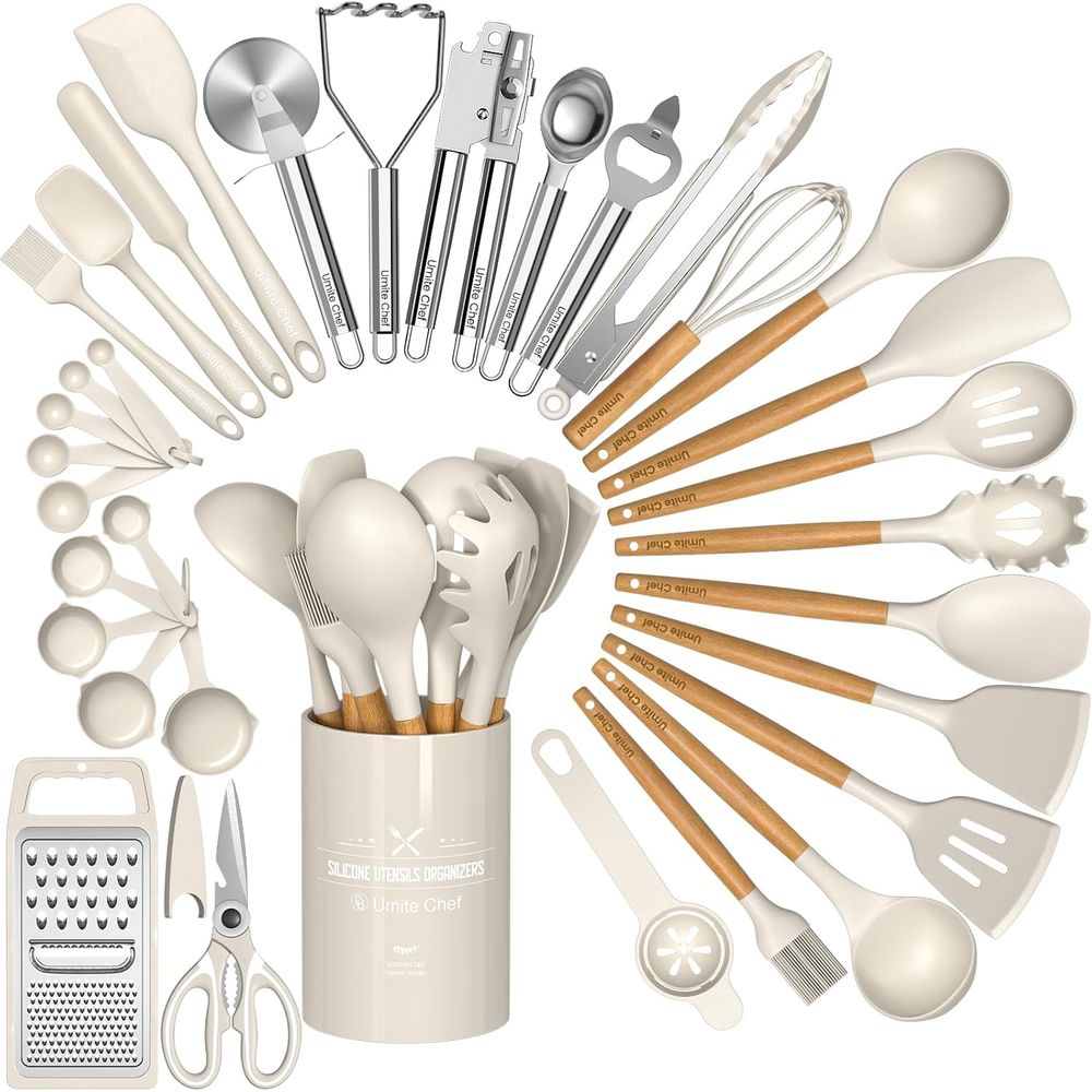 Kitchen Gadgets And Utensils - 厚みのあるシリコン製キッチンツールセット - 調理器具セット、耐熱キッチンツールセット
