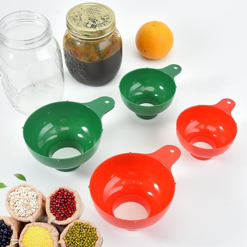Kitchen Gadgets Popular - 2 ピース/セットハイエンド広口漏斗プラスチック人気のサラダドレッシング液体ワイドツールガジェット口漏斗キッチン缶詰フィルター