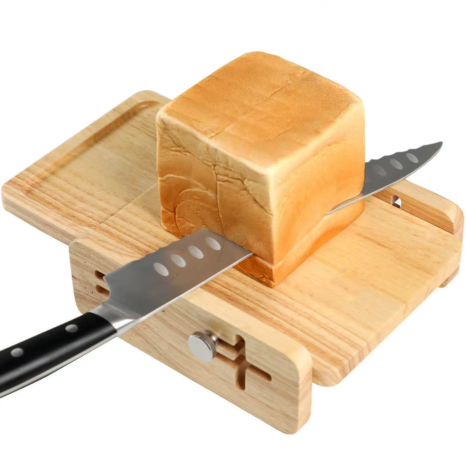 Kitchen Gadgets Guide - 新しいパンラック スライサーガイド 横型パンカットボード パンくず受け付き 調節可能なパンローフスライスガイド キッチンガジェット