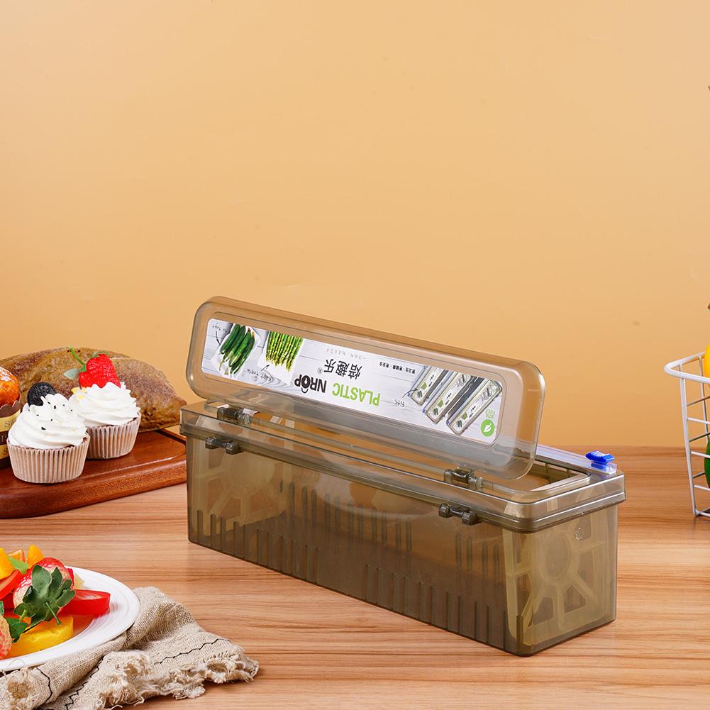 Kitchen Gadgets Everyone Needs - プラスチックラップディスペンサー クリングフィルムカッター キッチン フードラップカッター ディスペンサー オーガナイザー