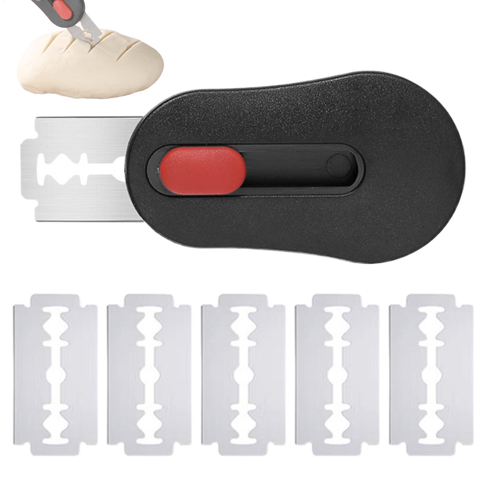 Kitchen Gadgets For Women - パン用スコアリングツール、サワードウ生地カッター、5枚刃付き、マグネット式パンスコアリングナイフ、キッチンガジェット、ベーキングツール