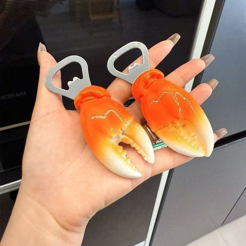 面白いカニの爪の形をしたボトルオープナー、磁気冷蔵庫マグネッ - Kitchen Gadgets For Dad のレビューと価格