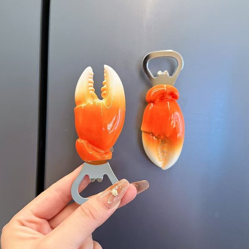 面白いカニの爪の形をしたボトルオープナー、磁気冷蔵庫マグネッ - Kitchen Gadgets For Dad のレビューと価格