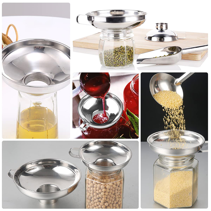 ステンレス鋼の広口缶詰漏斗、サラダドレッシング液体ホッパーフ - Kitchen Gadgets Popular のレビューと価格