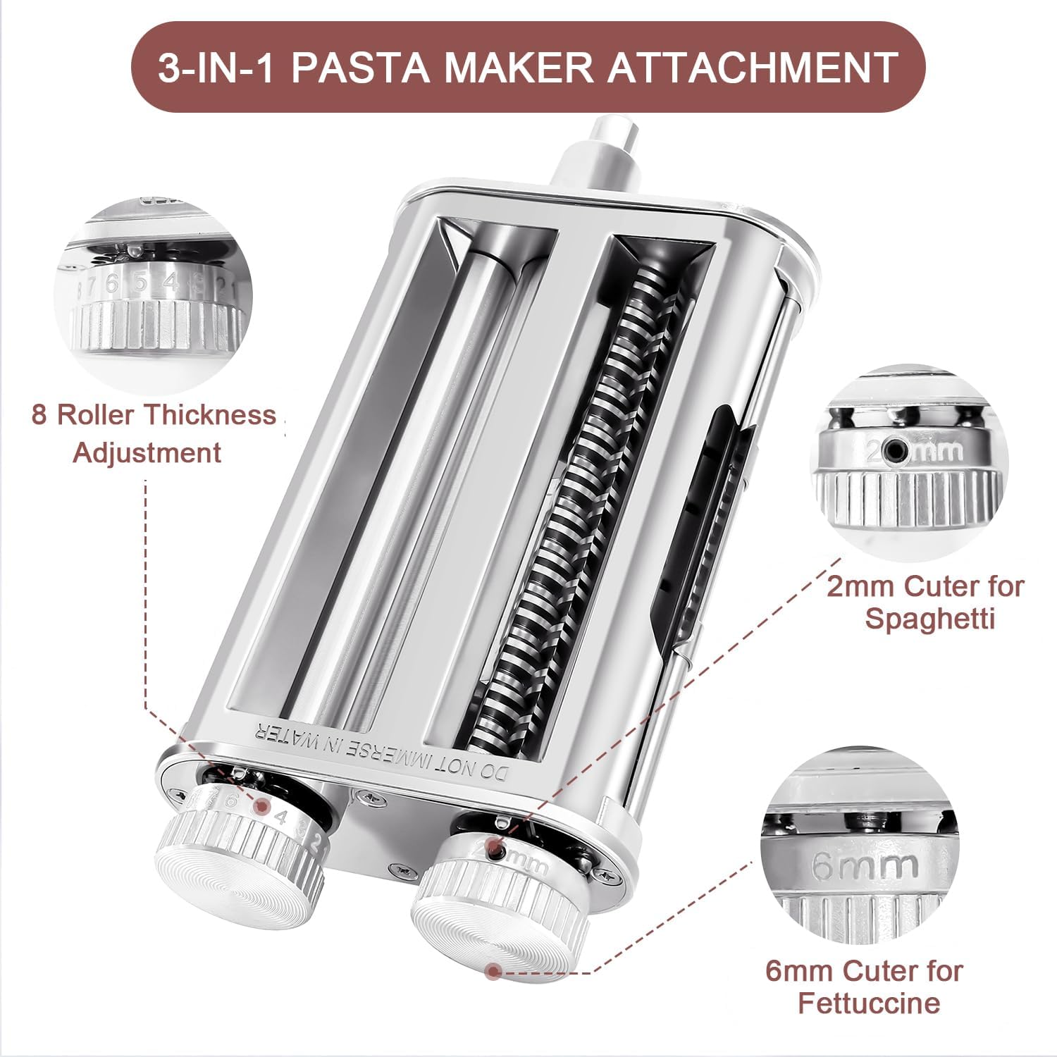 キッチンエイドミキサー3-in-1パスタローラーカッターアタ - Kitchen Gadgets Mixer のレビューと価格