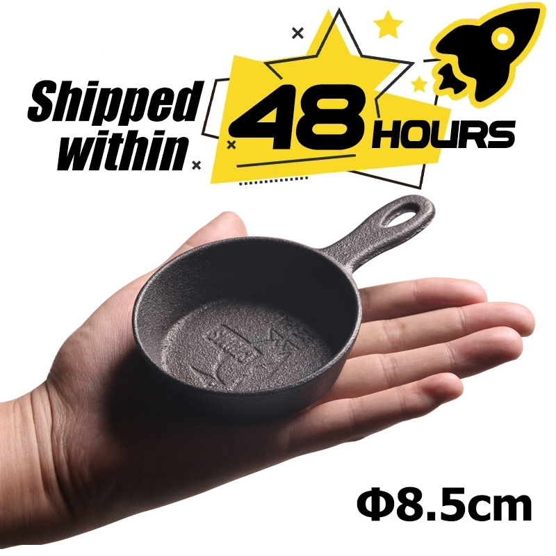 ガス電磁調理器用鋳鉄フライパン、ミニエッグフライパン、焦げ付 - Cast Iron Skillet のレビューと価格