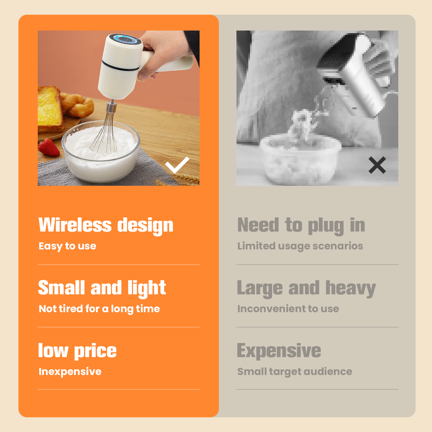 2025年新製品 キッチンツール 卵ビーター ポータブル電動 - Kitchen Gadgets New 2025 のレビューと価格