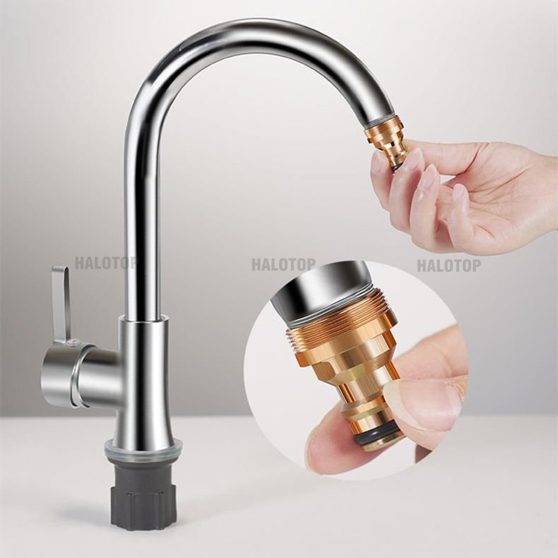ユニバーサル真ちゅう製タップキッチンアダプター,蛇口コネクタ - Kitchen Gadgets Mixer のレビューと価格