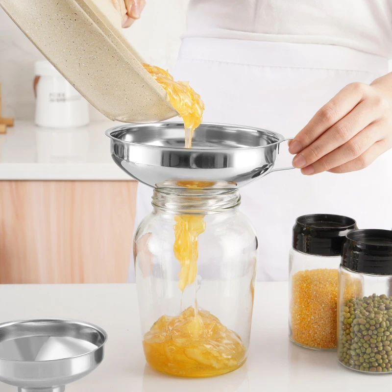 非常に人気のある2サイズステンレス製広口キャニングファンネル - Kitchen Gadgets Popular のレビューと価格