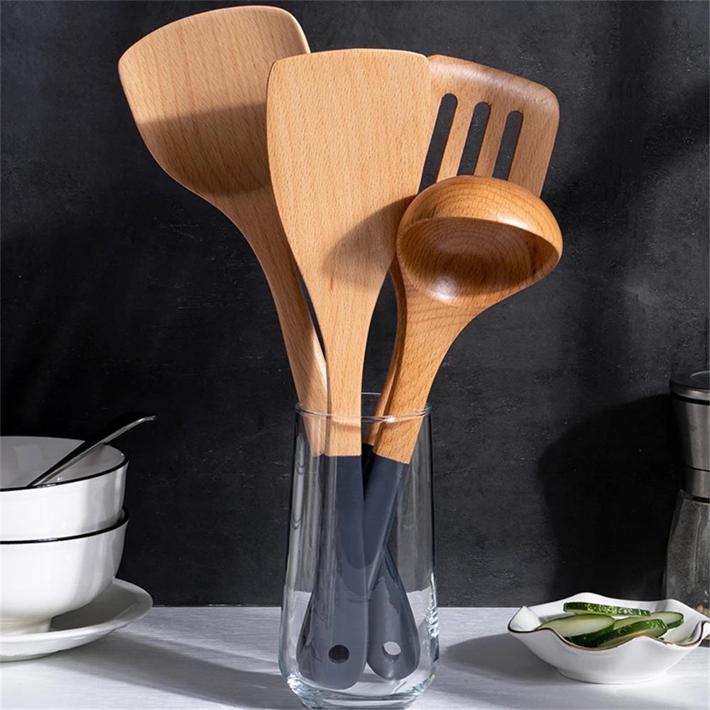 多機能ノンスティック木製ターナー、家庭用滑り止め炒め物用調理 - Kitchen Gadgets And Utensils のレビューと価格