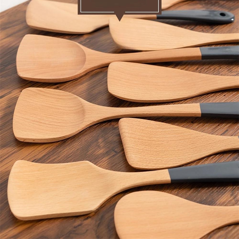 多機能ノンスティック木製ターナー、家庭用滑り止め炒め物用調理 - Kitchen Gadgets And Utensils のレビューと価格