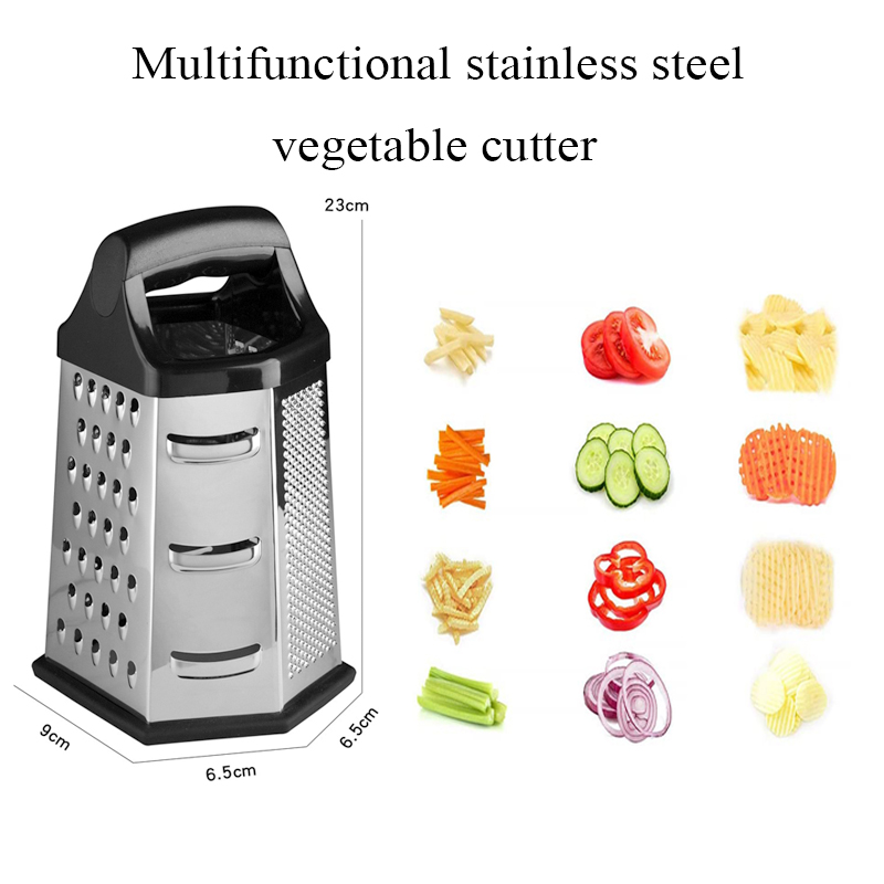 プロのボックスおろし金ステンレス鋼 6 面多目的野菜カッター - Cheese Grater Box のレビューと価格