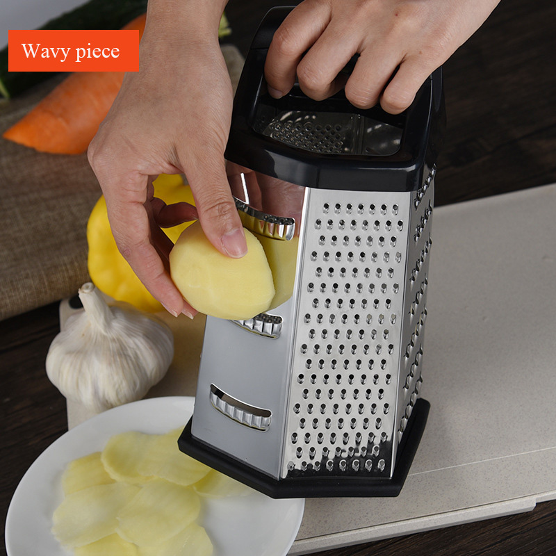プロのボックスおろし金ステンレス鋼 6 面多目的野菜カッター - Cheese Grater Box のレビューと価格