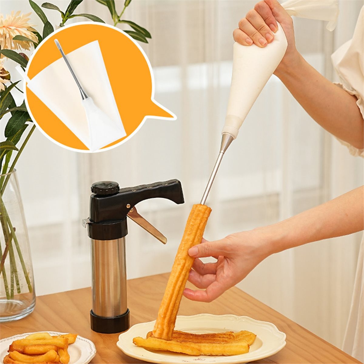 A24I ホームチュロスメーカーマシン スペイン風揚げ生地ス - Kitchen Gadgets In Spanish のレビューと価格