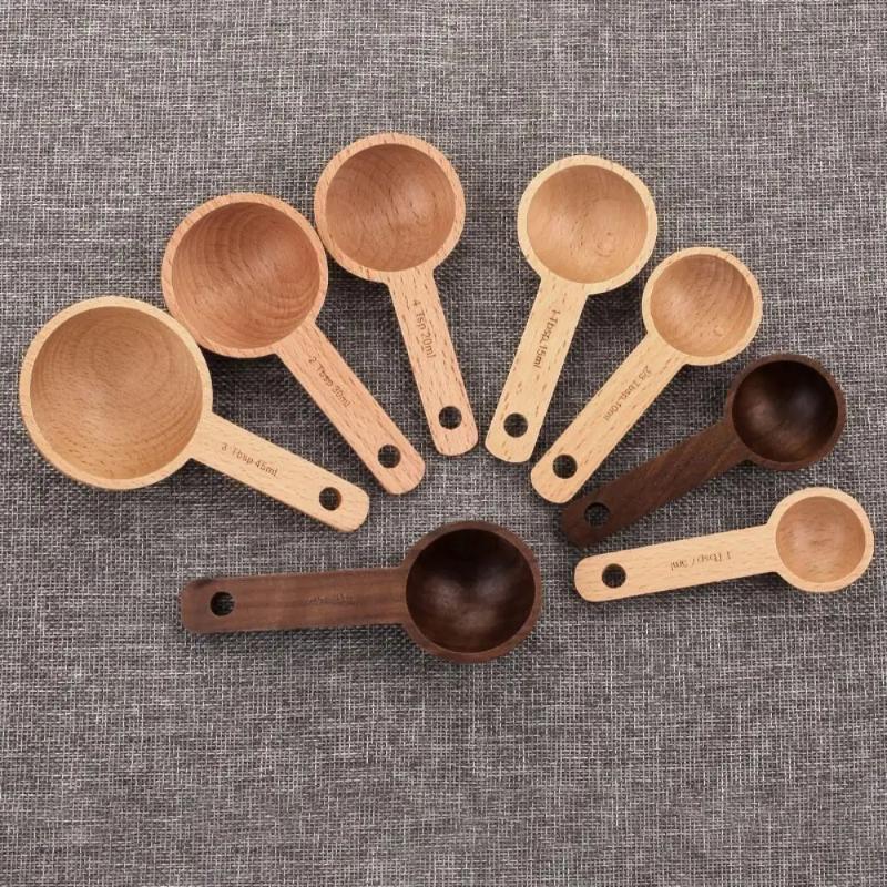 木製計量スプーン 7.5-45ML ポータブル ブナ材/クル - Kitchen Gadgets For Chefs のレビューと価格
