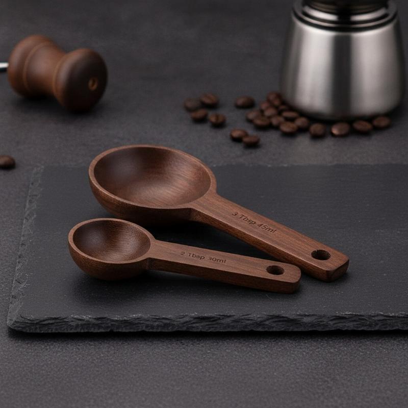 木製計量スプーン 7.5-45ML ポータブル ブナ材/クル - Kitchen Gadgets For Chefs のレビューと価格