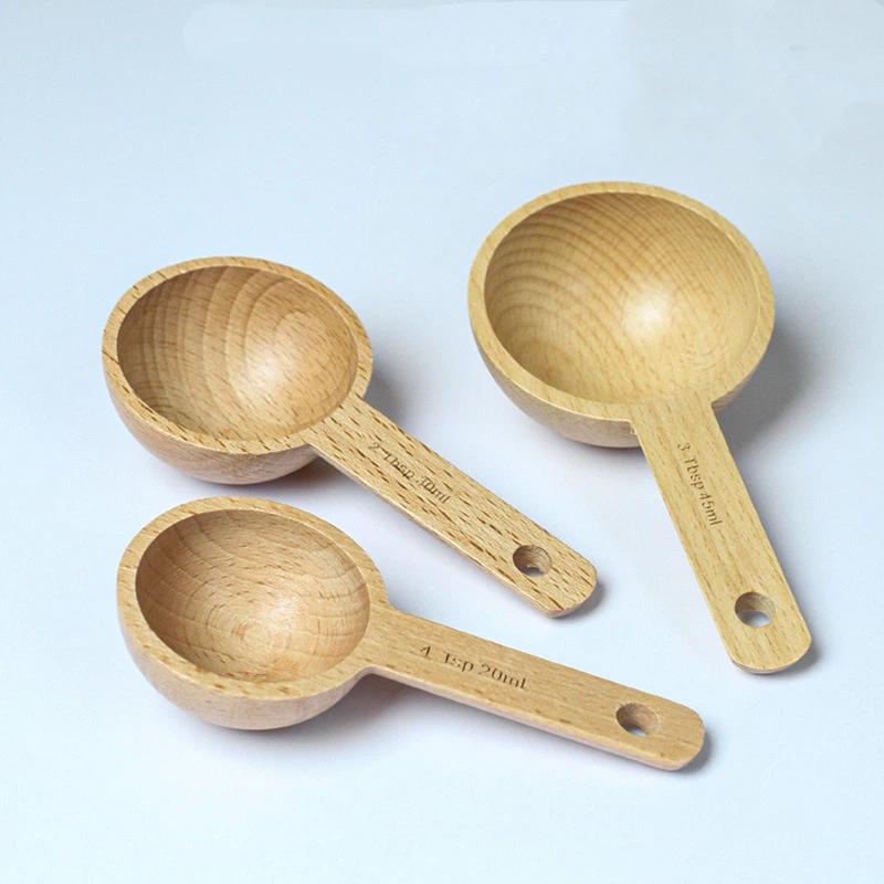 木製計量スプーン 7.5-45ML ポータブル ブナ材/クル - Kitchen Gadgets For Chefs のレビューと価格