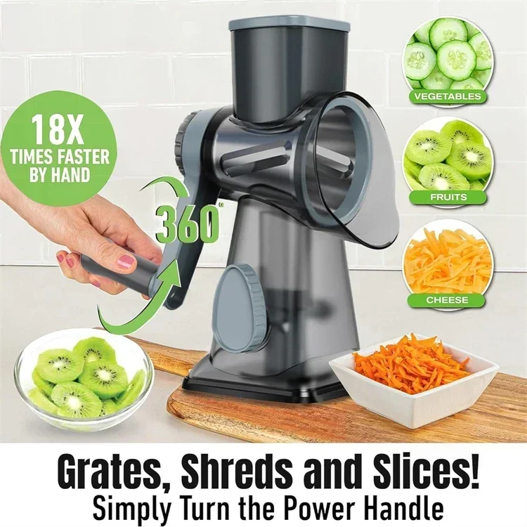 2025年式 3-in-1回転式チーズグレーター 多機能手動 - Kitchen Gadgets New 2025 のレビューと価格