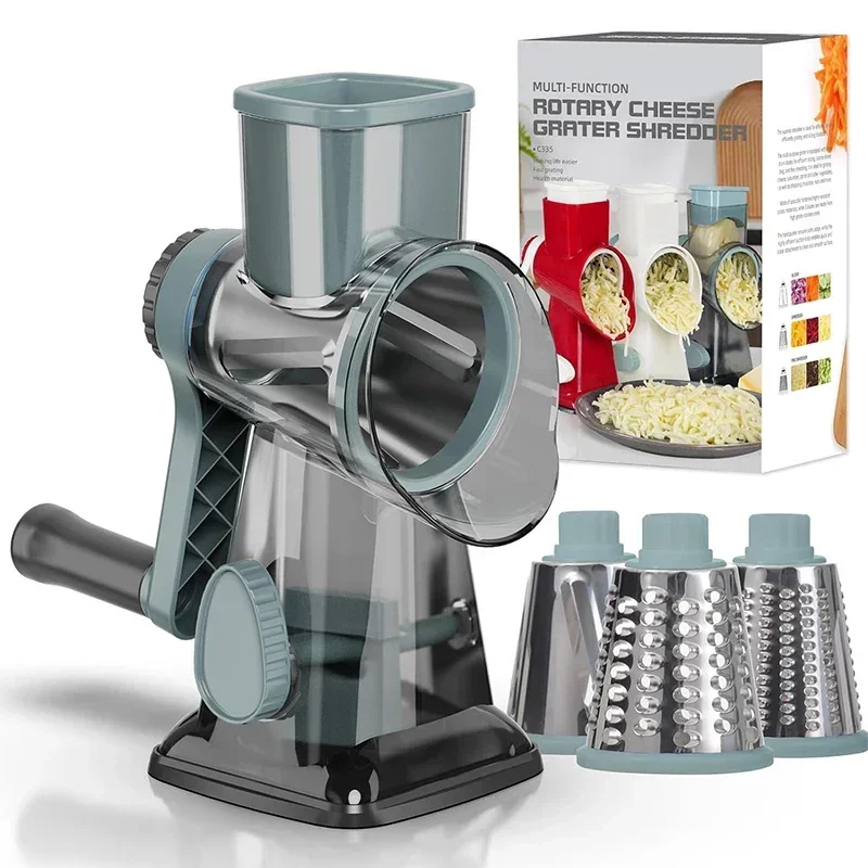 2025年式 3-in-1回転式チーズグレーター 多機能手動 - Kitchen Gadgets New 2025 のレビューと価格