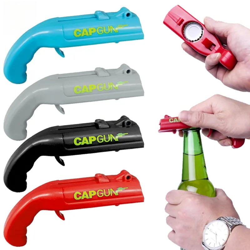 創造的な缶切りスプリングカタパルトランチャーガン型バーツール - Kitchen Gadgets And Toys のレビューと価格
