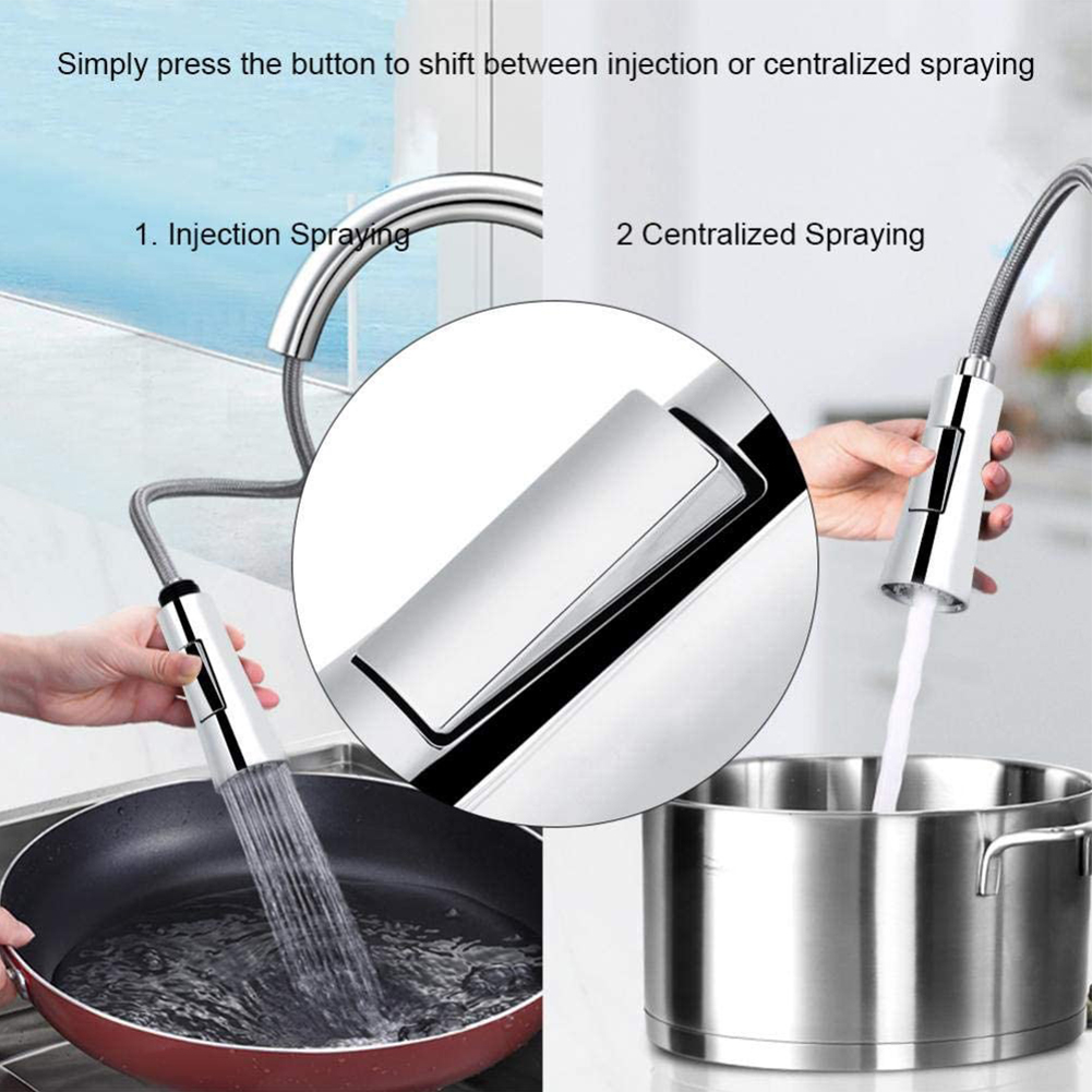 1PC キッチンタッププルアウトシャワーヘッド水スプレーヘッ - Kitchen Gadgets Mixer のレビューと価格