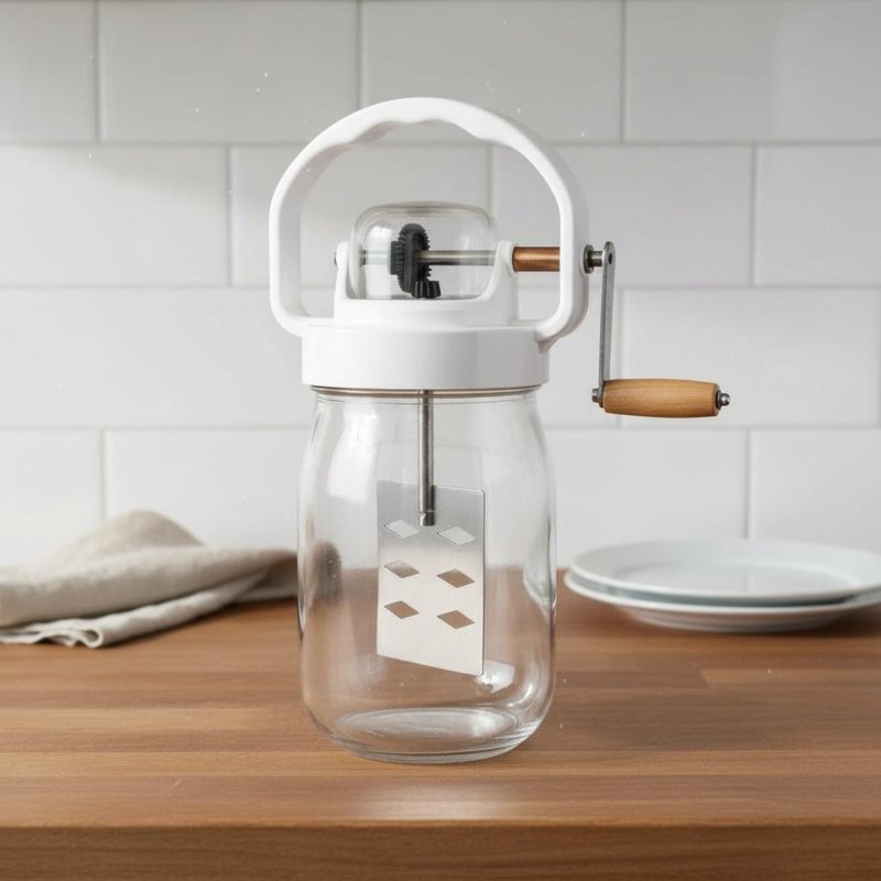 手動バターチャーン 簡単洗浄 ハンドクランクバタージェネレー - Kitchen Gadgets Mixer のレビューと価格