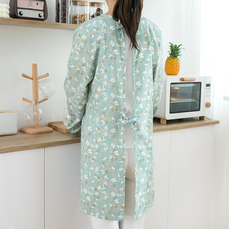 女性用コットン長袖エプロン 防水防油作業服 家庭用キッチン用 - Kitchen Gadgets For Women のレビューと価格
