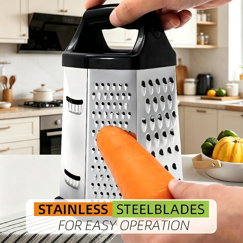 6面ステンレス鋼ボックスグレーター多機能手動スライサーシュレ - Cheese Grater Box のレビューと価格
