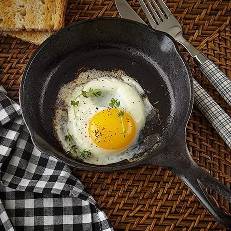 6インチ鋳鉄製スキレット、ドリップスパウト付きフライパン、プ - Cast Iron Skillet のレビューと価格
