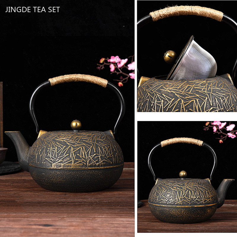 カスタマイズされた鋳鉄製ティーポット,900ml,日本のアン - Cast Iron Skillet のレビューと価格