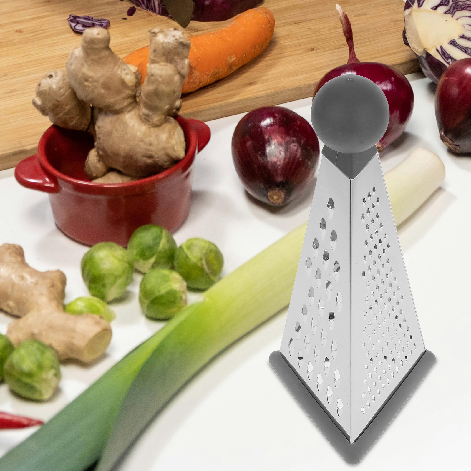 ステンレス製三角形チーズグレーターボックス 多機能キッチンツ - Cheese Grater Box のレビューと価格