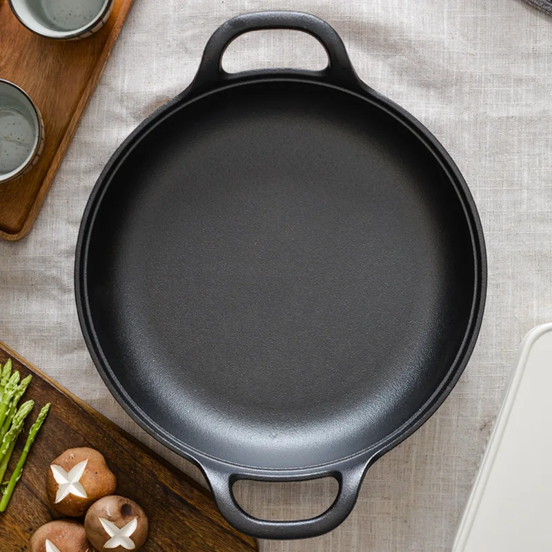 厚みのある鋳鉄製フライパン、コーティングなし、焦げ付き防止、 - Cast Iron Skillet のレビューと価格