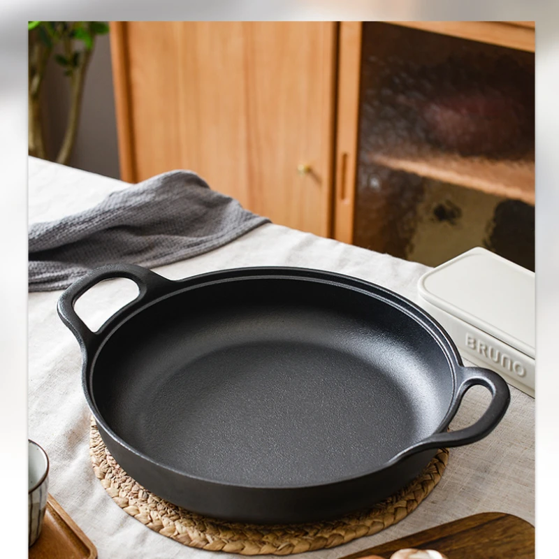 厚みのある鋳鉄製フライパン、コーティングなし、焦げ付き防止、 - Cast Iron Skillet のレビューと価格