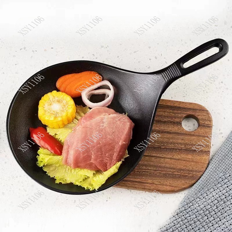 無塗装鋳鉄フライパン ロングハンドル ステーキ・オムレット用 - Cast Iron Skillet のレビューと価格