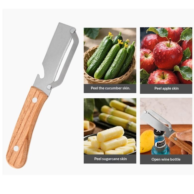 3 in 1の波刃ピーラーナイフ、野菜用多機能キッチンツール - Kitchen Gadgets For Chefs のレビューと価格