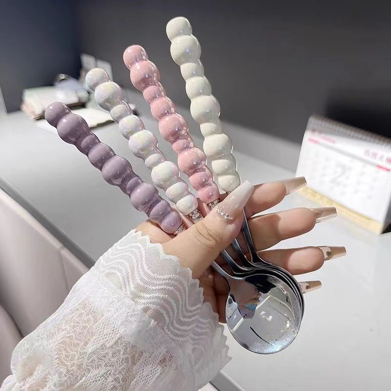 真珠のハンドルが付いたステンレス鋼の攪拌スプーン、カトラリー - Kitchen Gadgets Everyone Needs のレビューと価格