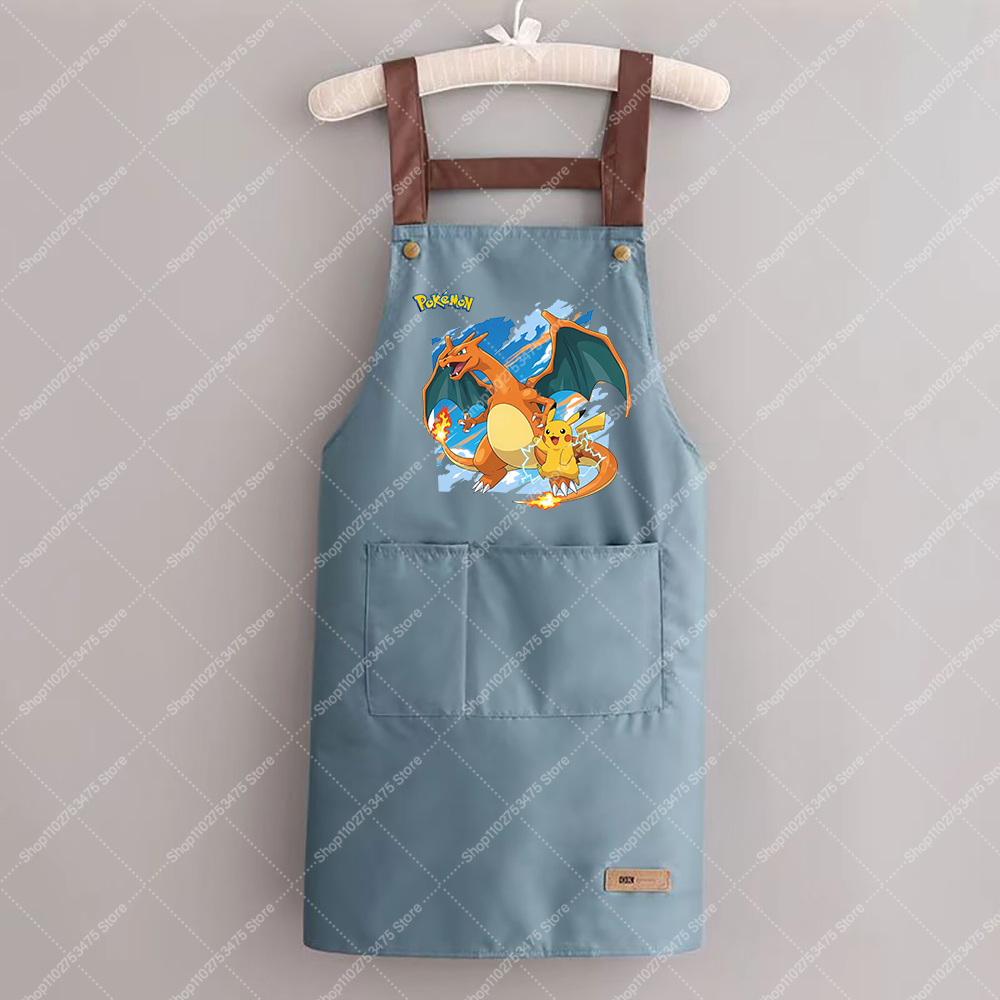 女性男性ファッションプリントエプロン漫画キッチン用品ヒトカゲ - Kitchen Gadgets For Women のレビューと価格