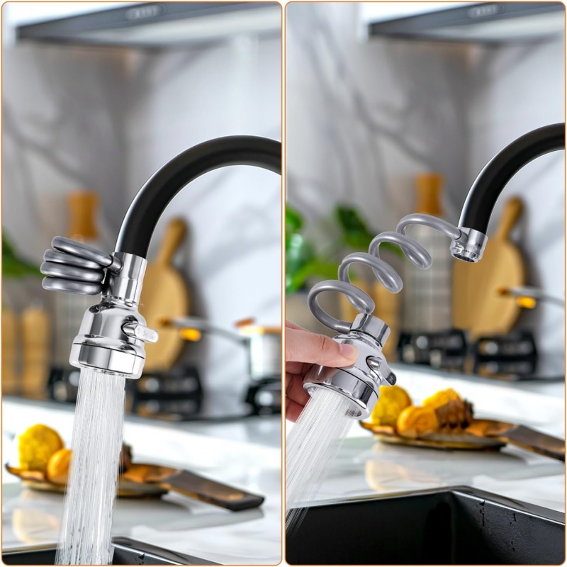 新しい 3 モードシンクの蛇口延長チューブ 360 度回転フ - Kitchen Gadgets Everyone Needs のレビューと価格