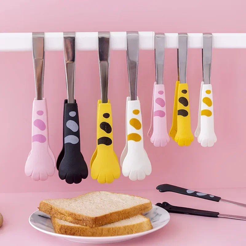 猫の足の形の食品トングかわいい漫画の食事トングステンレス鋼バ - Kitchen Gadgets And Utensils のレビューと価格