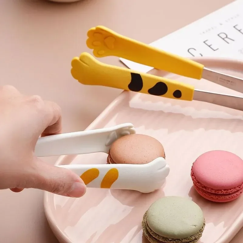 猫の足の形の食品トングかわいい漫画の食事トングステンレス鋼バ - Kitchen Gadgets And Utensils のレビューと価格