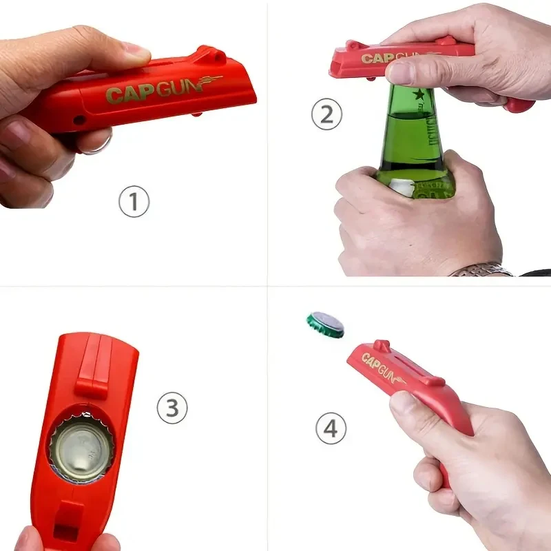 1 Pc ビールオープナーボトルフライングキャップランチャー - Kitchen Gadgets And Toys のレビューと価格